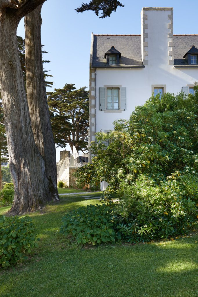 Grands cyprès devant une maison à sainte Marine