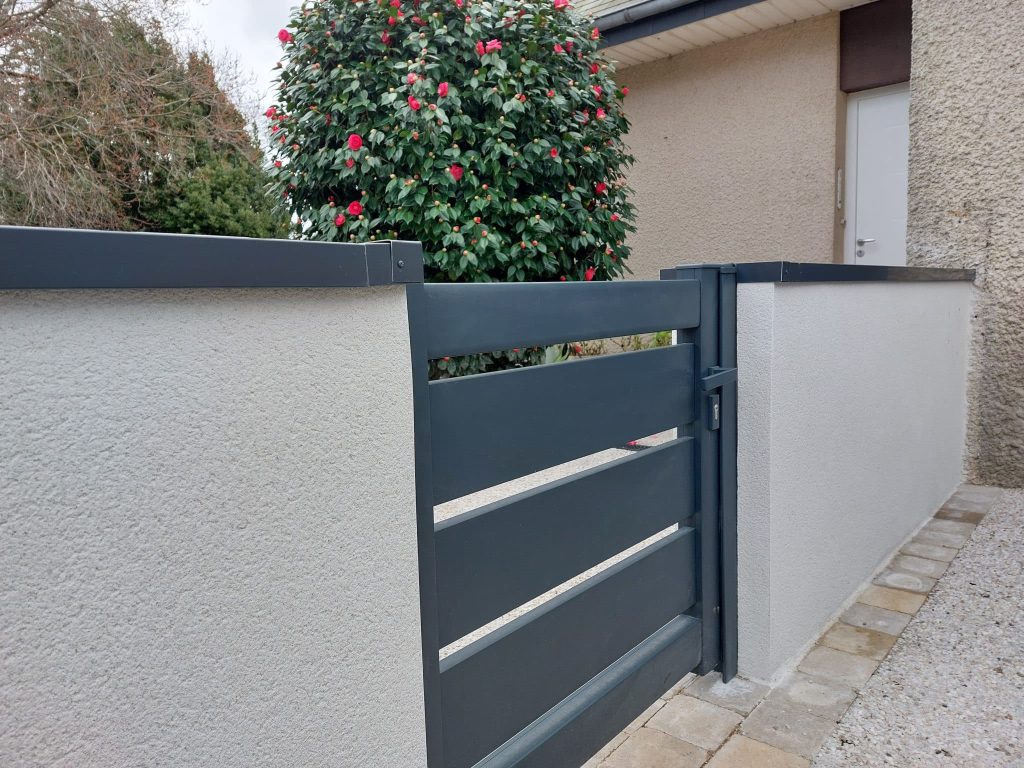 portillon en aluminuim noir