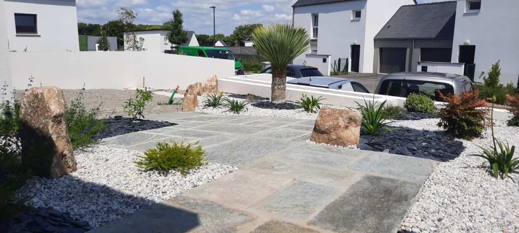 entrée de maison en dalle de luzerne